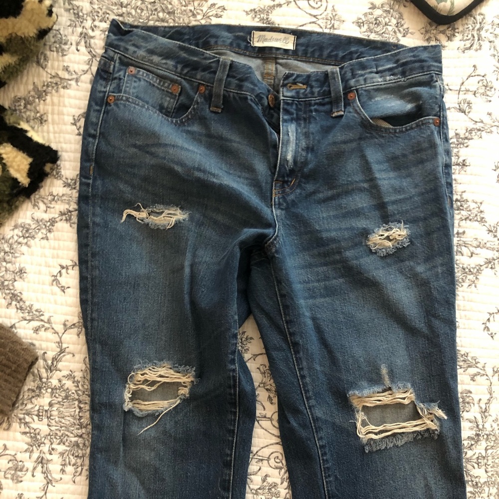 Ripped Madewell Boyfriend Jeans